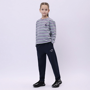 YWDU280-2 Lifestyle Crew Neck Sweatshirt Turbidity Purple Stripes